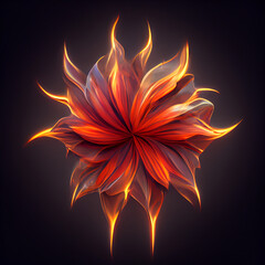 Wall Mural - fire flower