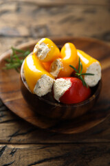 Canvas Print - Peppers stuffed with cream cheese