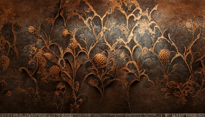 Dark post-apocalyptic leather ornamental eastern europe texture background design