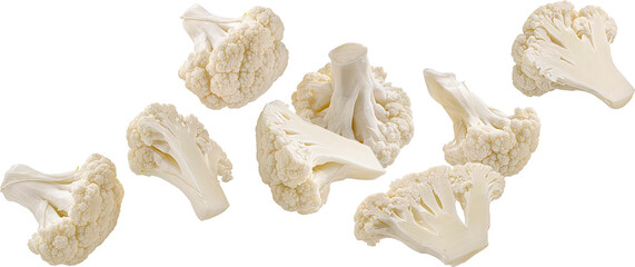 Wall Mural - falling cauliflower isolated