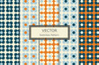 © Pichiiart 77 - Colorful geometric tile simple floral seamless repeat pattern background design