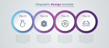 Set Line Test Tube And Flask, Atom, Radioactive And Safety Goggle Glasses. Business Infographic Template. Vector