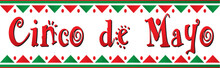 Cinco De Mayo Red And Green Banner