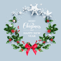 Papier Peint - Christmas seasonal festive wreath