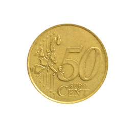 Wall Mural - Obverse of 50 Euro cent coin