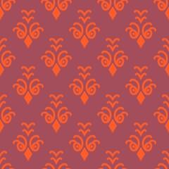 seamless pattern with red flowers