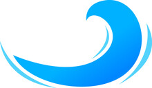 Water Wave Graphic Simple, Ocean Wave Symbol, Aqua Icon