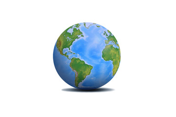 earth globe isolated on white