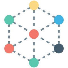 Poster - Network Colored Vector Icon