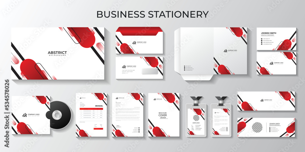 Corporate identity set branding template business stationery and ...