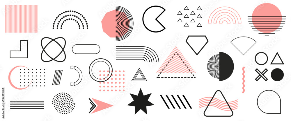 Geometric shapes, vector elements Stock Vector | Adobe Stock