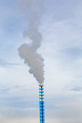 chimney with smoke emissions