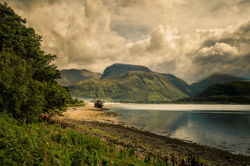 Wall Mural - Corpach Shipwreck near Fort william in the Scottish Highlands