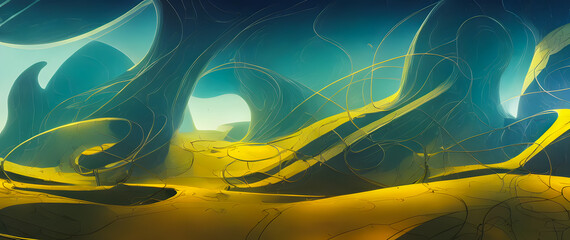 Wall Mural - Artistic concept painting of a abstract background illustration.