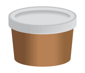 Wall Mural - round container eco packaging