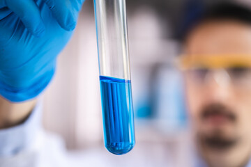 Wall Mural - health care researchers working in life science laboratory, medical science technology research work