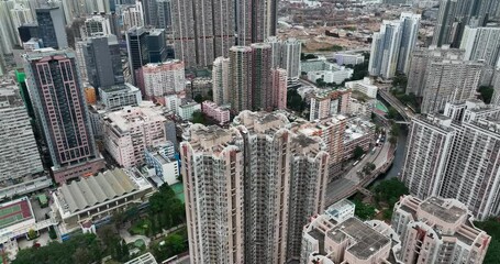 Sticker - Top down view of Hong Kong residential