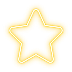 Wall Mural - yellow neon star