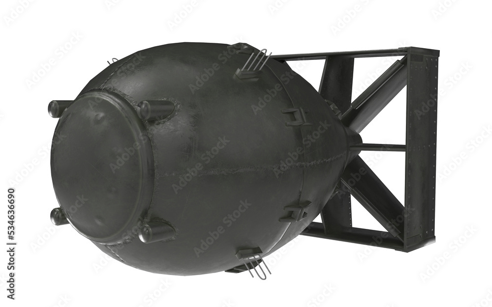 nuclear bomb on white background Stock Photo | Adobe Stock