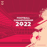 Fototapeta Sport - Football Background World Cup 2022 Vector
