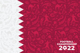 Fototapeta Sport - Football Background World Cup 2022 Vector