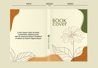 Wall Mural - floral Cover page templates. A4 size abstract background. beautiful design.for notebooks, planners, brochures, books, catalogs etc. 
