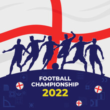 ENGLAND Football Background World Cup 2022 Vector