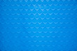 Blue Plastic wrap air bubble texture background packaging material