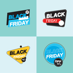 Poster - black friday, icon set