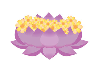 Wall Mural - lotus flowers icon