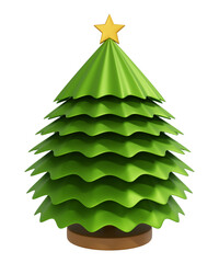 Wall Mural - Christmas tree isolated