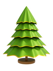 Wall Mural - Christmas tree isolated