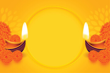Canvas Print - decorative diwali festival background with image or text space