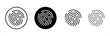 Fingerprint icon set. Fingerprint identification icon for apps and websites. Vector illustration	

