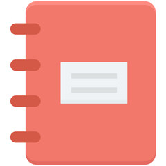 Sticker - Notebook Colored Vector Icon