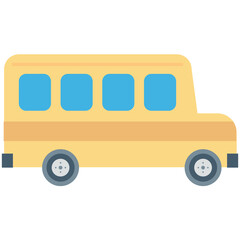 Wall Mural - Bus Colored Vector Icon