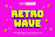 © Hasbi Creative - Editable text effect retro wave 3d 90s cartoon style premium vector