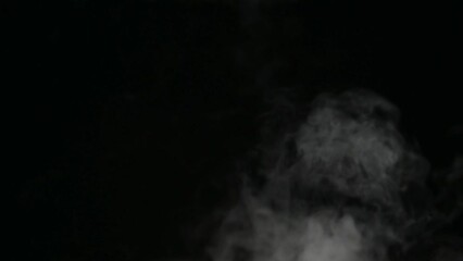 Poster - white smoke with black background, cloud
