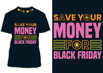 Wall Mural - Black Friday T-shirt design