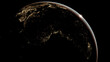 Earth seen from the space, view on the Africa