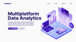 © Garno Studio - Multiplatform Data Analytics. Data Analyse. Landing Page Template. Vector illustration