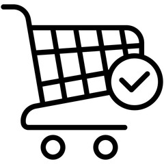 Wall Mural - trolley shopping cart icon