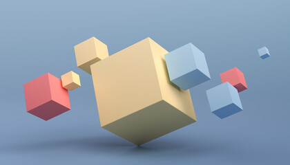 Abstract 3D Render of cubes