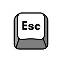 Escape, esc - ikona wektorowa