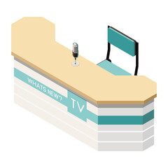 Canvas Print - Isometric Tv Studio