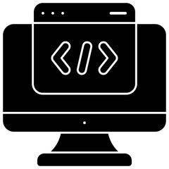 Poster - coding solid icon