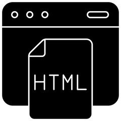 Sticker - html solid icon