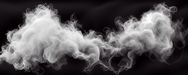 Wall Mural - smoke on black background