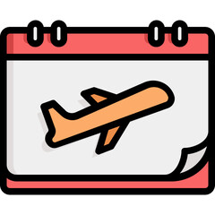 Sticker - Flight calendar icon