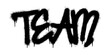 © Doa Bunda - Spray Painted Graffiti Team Word Sprayed isolated with a white background. graffiti font Team with over spray in black over white. Vector illustration.